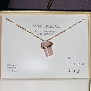 Rose quartz necklace